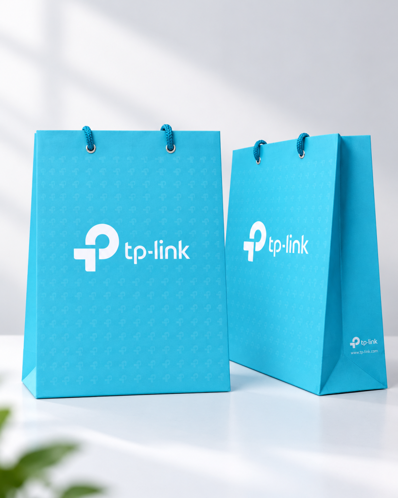 paper bag tp link, Cetak kalender, cetak brochure, cetak flyer, produksi merchandise, keperluan event